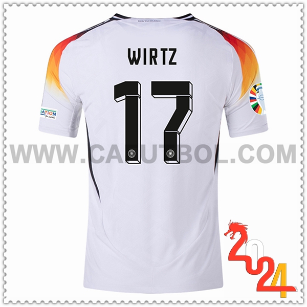 Primera Camiseta Futbol Alemania WIRTZ #17 Eurocopa 2024