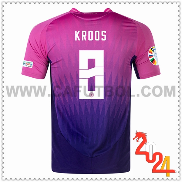 Segunda Camiseta Futbol Alemania KROOS #8 Eurocopa 2024