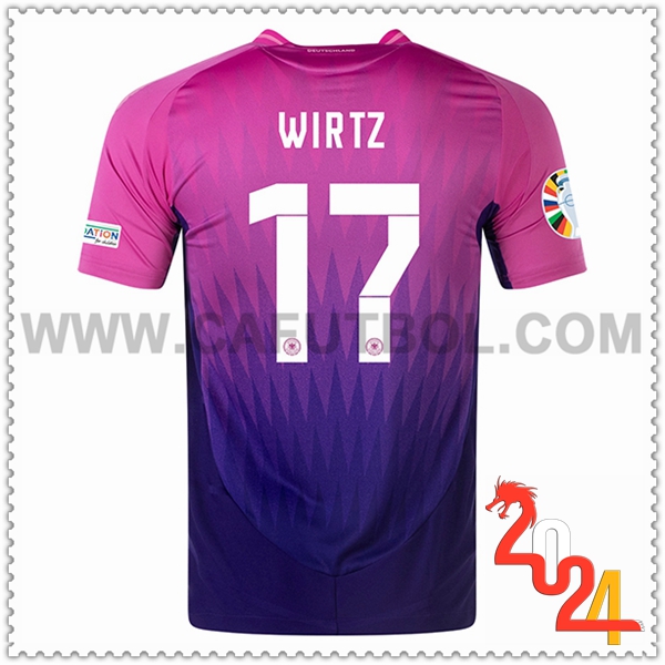 Segunda Camiseta Futbol Alemania WIRTZ #17 Eurocopa 2024