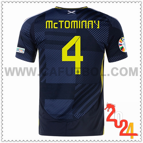 Primera Camiseta Futbol Escocia McTOMINAY #4 Eurocopa 2024