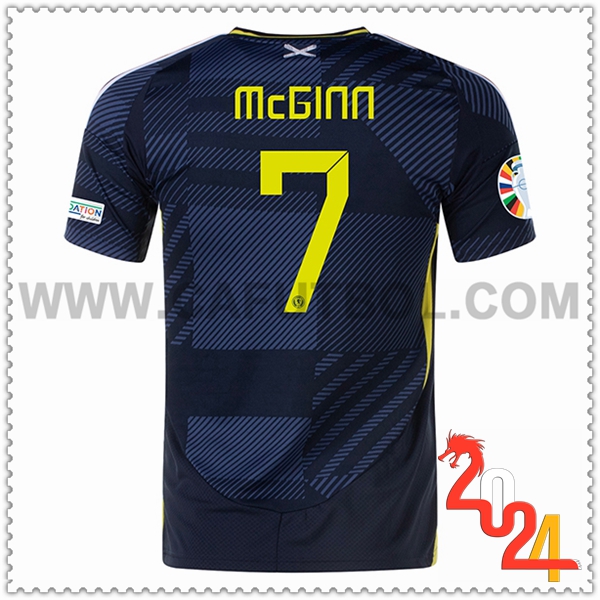 Primera Camiseta Futbol Escocia McGINN #7 Eurocopa 2024