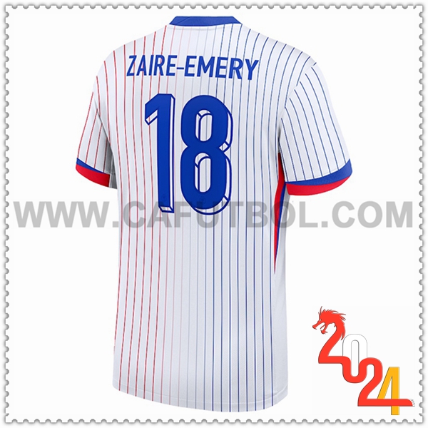 Segunda Camiseta Futbol Francia ZAIRE-EMERY #18 Eurocopa 2024