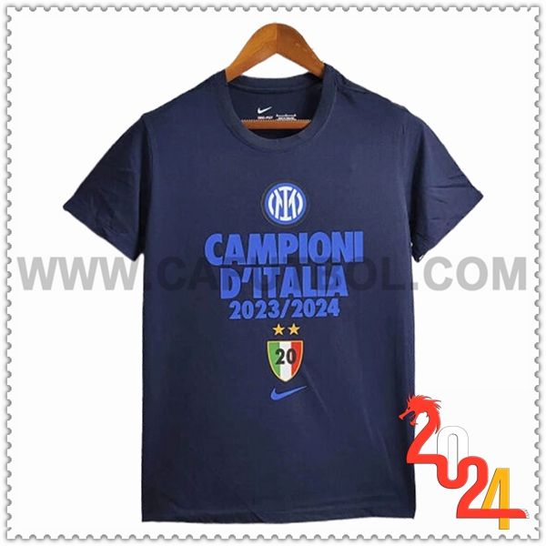 Camiseta Futbol Inter Milan Azul Marino T-Shirt Champion 2023/2024