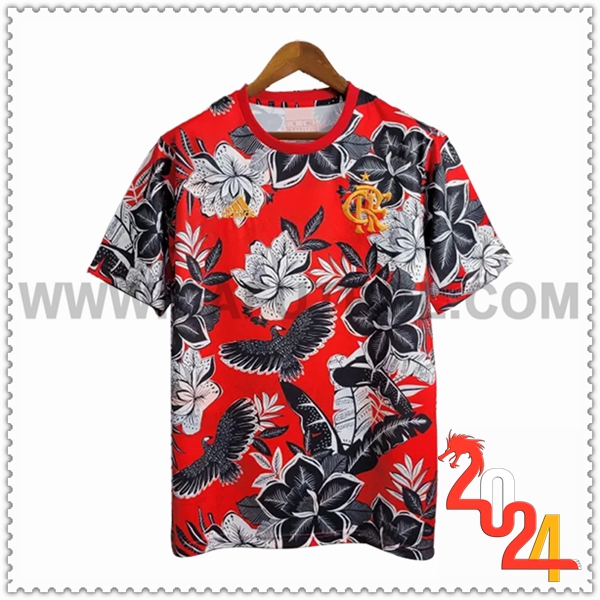 Camiseta Futbol Flamengo Negro Rojo Edicion especial 2024 2025