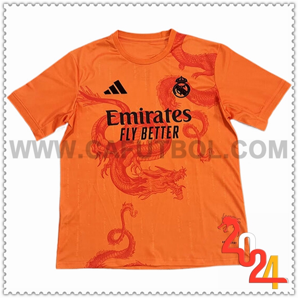 Camiseta Futbol Real Madrid Naranja Edicion especial 2024 2025