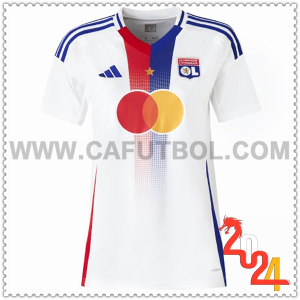 Primera Nuevo Camiseta Futbol Lyon OL Mujer 2024 2025