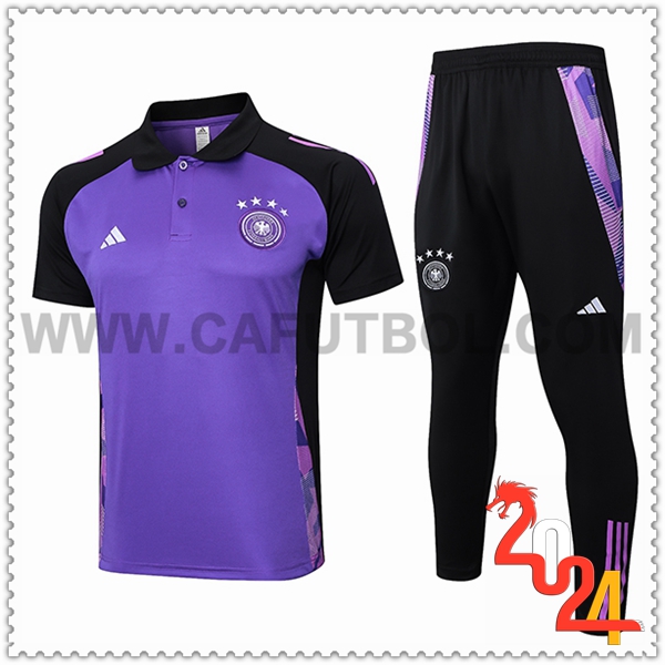 Camiseta Polo Alemania Violeta/Negro 2024 2025