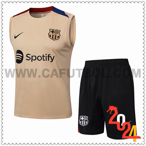 Camiseta Entrenamiento sin mangas FC Barcelona Marrón/Azul/Rojo 2024 2025