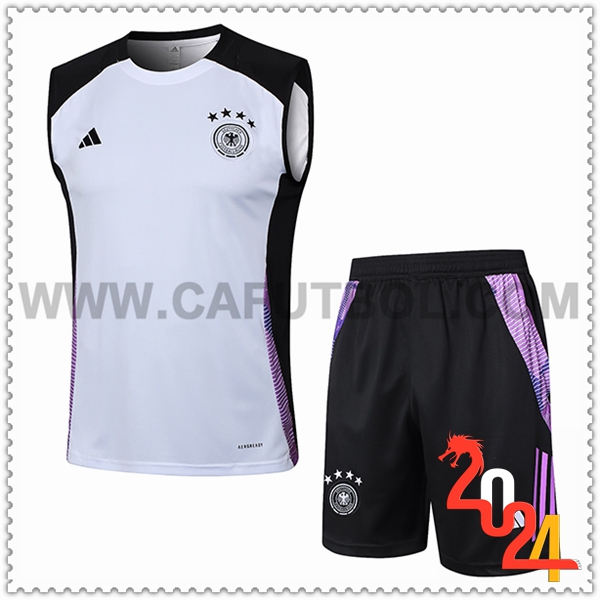Camiseta Entrenamiento sin mangas Alemania Blanco/Negro/Violeta 2024 2025