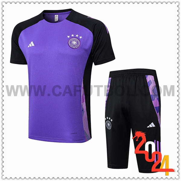 Camiseta Entrenamiento Alemania Violeta/Negro 2024 2025 -02