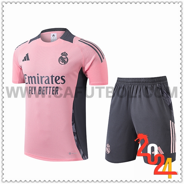 Camiseta Entrenamiento Real Madrid Rosa/Gris 2024 2025