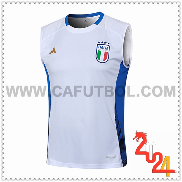 Chalecos de Futbol Italia Blanco/Azul 2024 2025