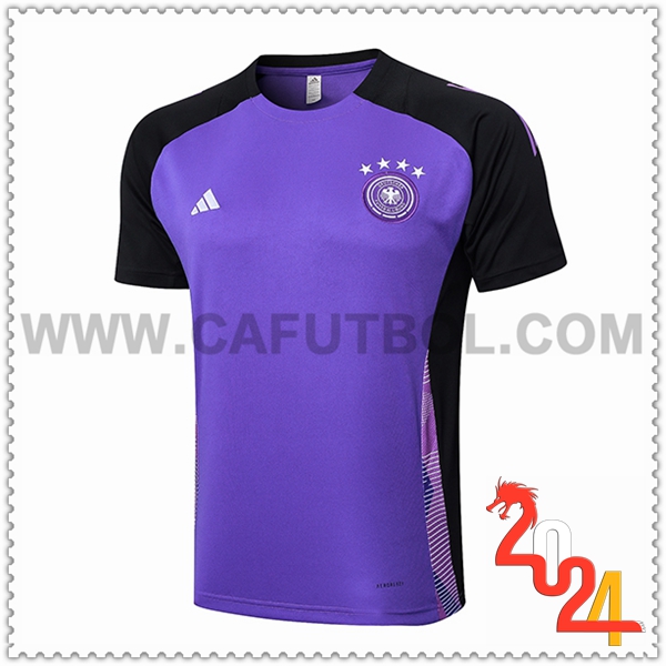 Camiseta Entrenamiento Alemania Violeta/Negro 2024 2025