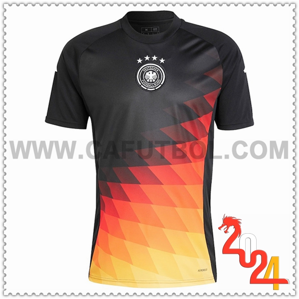 Camiseta Entrenamiento Alemania Negro/Naranja 2024 2025