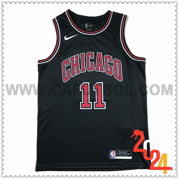 Camisetas NBA Chicago Bulls (DEROZAN #11) 2024 2025 Negro/Rojo -02