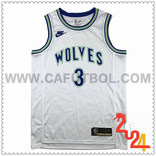 Camisetas NBA Minnesota Timberwolves (McDANIELS #3) 2024 2025 Blanco/Azul/Verde