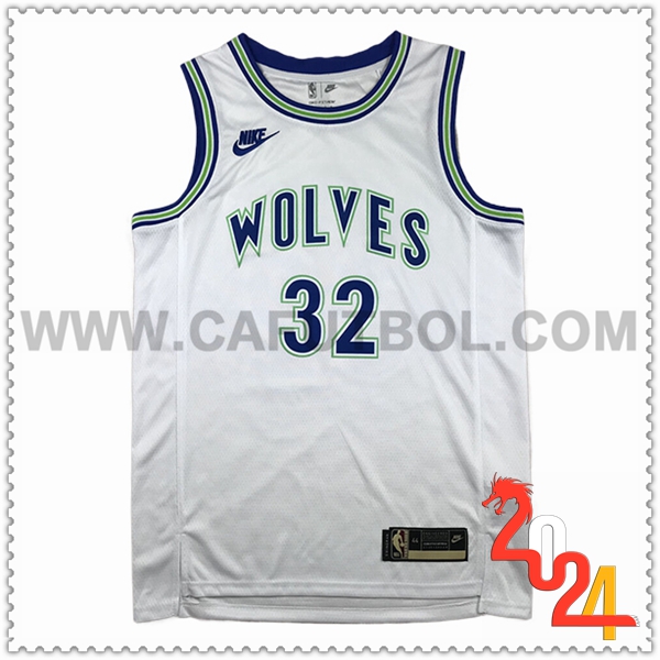 Camisetas NBA Minnesota Timberwolves (TOWNS #32) 2024 2025 Blanco/Azul/Verde