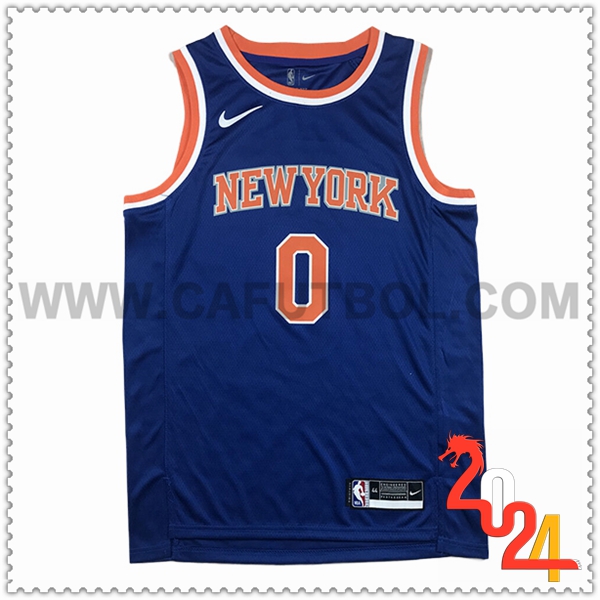 Camisetas NBA New York Knicks (DIVINCENZO #0) 2024 2025 Azul/Naranja