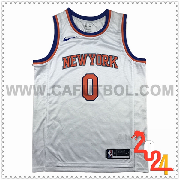 Camisetas NBA New York Knicks (DIVINCENZO #0) 2024 2025 Blanco/Naranja