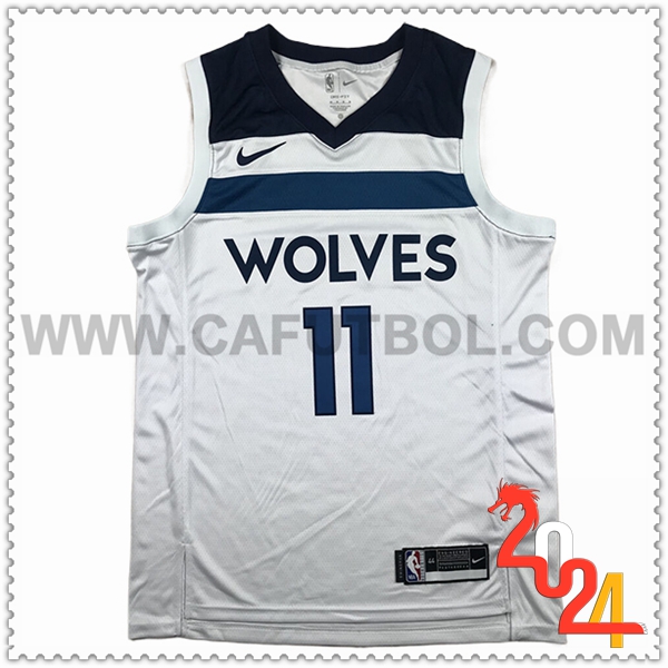 Camisetas NBA Minnesota Timberwolves (REID #11) 2024 2025 Blanco/Azul -03