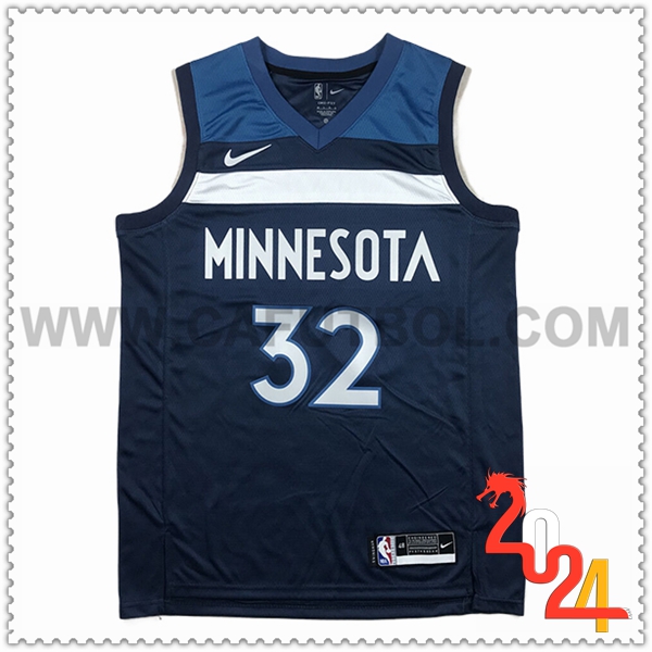 Camisetas NBA Minnesota Timberwolves (TOWNS #32) 2024 2025 Azul/Blanco