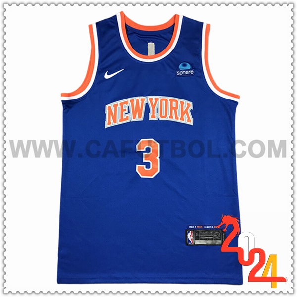 Camisetas NBA New York Knicks (HART #3) 2024 2025 Azul/Naranja -02