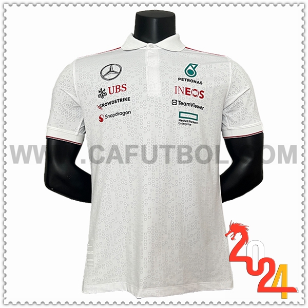 Polo F1 Mercedes Benz Team Blanco/Gris 2024