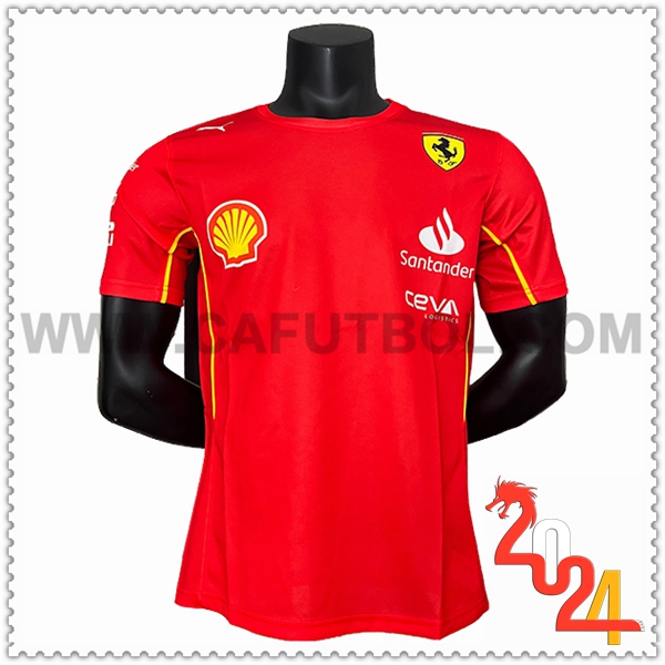 Camiseta de manga corta F1 Scuderia Ferrari Team Rojo/Amarillo 2024