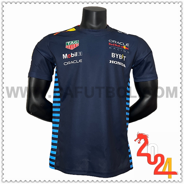 Camiseta de manga corta F1 RedBull Racing Team Azul Oscuro 2024