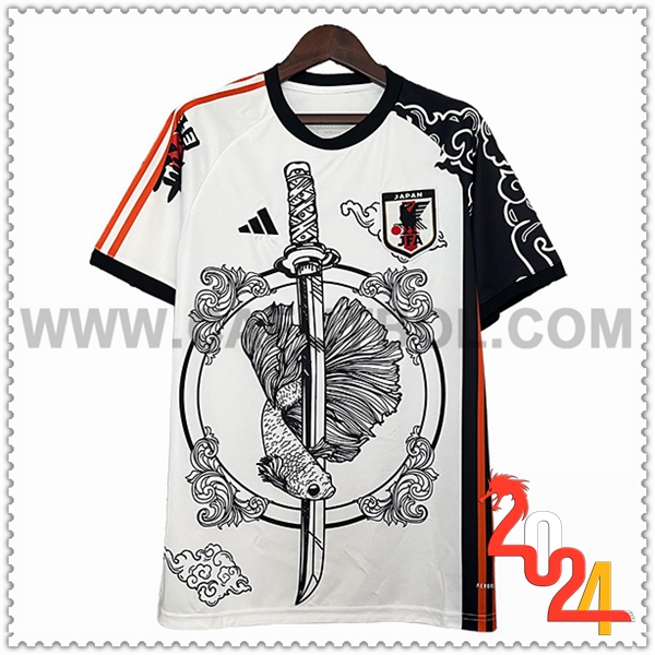 Camiseta Equipo Japon Blanco/Negro Edicion especial 2024 2025