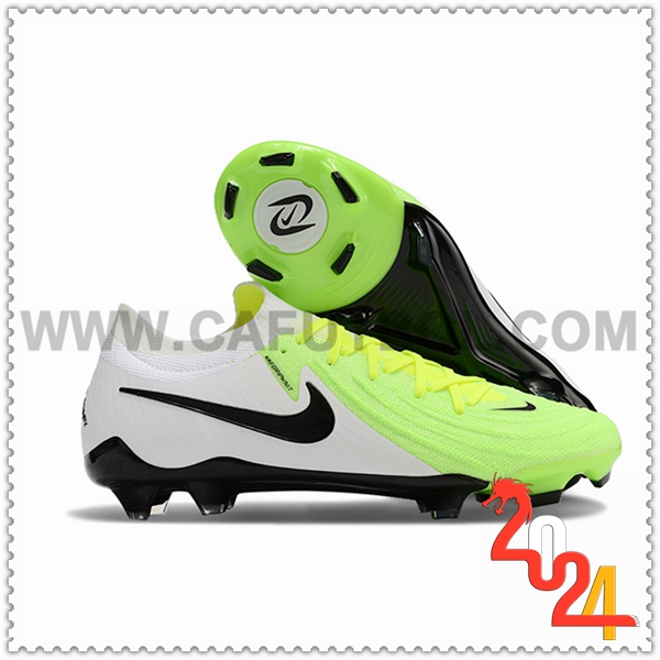 Nike Zapatos Futbol Phantom Luna Elite NU FG Blanco/Negro/Verde -03