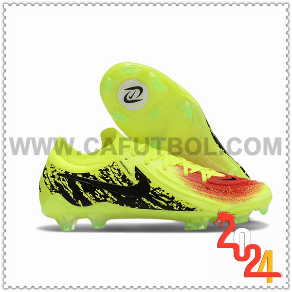 Nike Zapatos Futbol Phantom Luna Elite NU FG Negro/Verde/Rojo