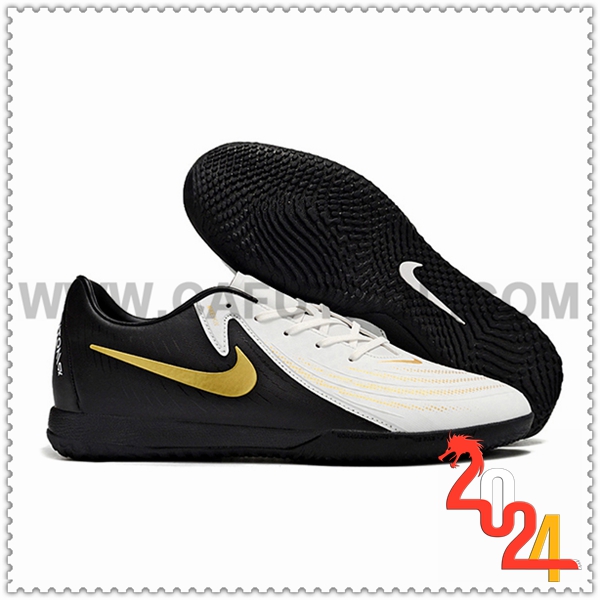 Nike Zapatos Futbol Phantom GX II ACAD LV8 IC Blanco/Negro/Amarillo