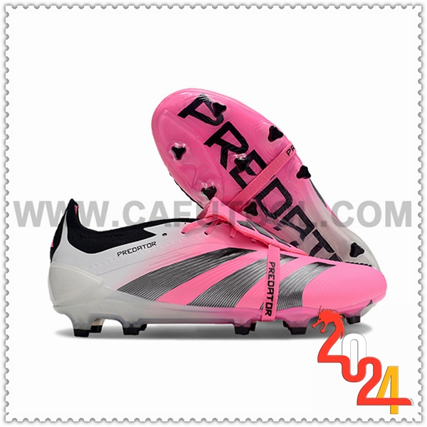 Adidas Zapatos Futbol Predator Elite Tongue FG Blanco/Rosa/Gris