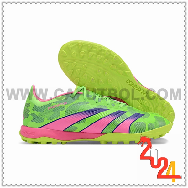 Adidas Zapatos Futbol PREDATOR 24 ELITE TF BOOTS Verde/Rosa