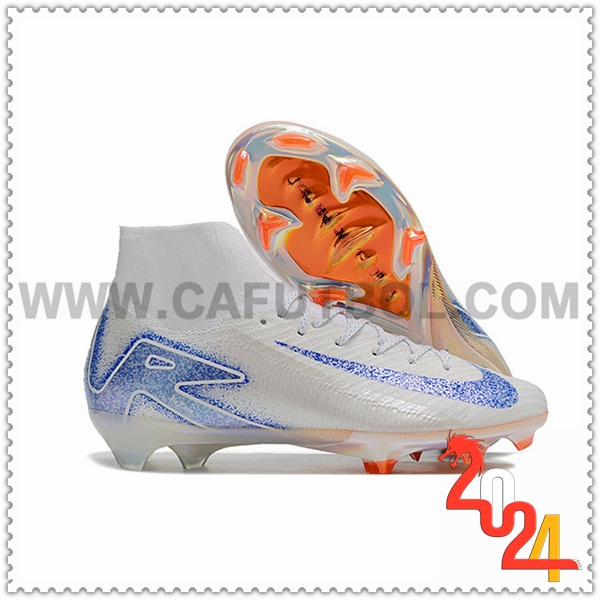 Nike Zapatos Futbol Air Zoom Mercurial Superfly IIX Elite FG Blanco/Azul