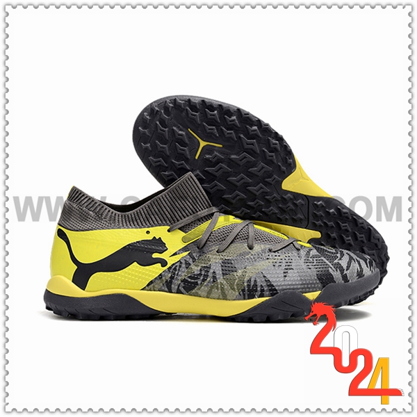 PUMA Zapatos Futbol FUTURE 7 ULTIMATE TF Negro/Gris/Amarillo