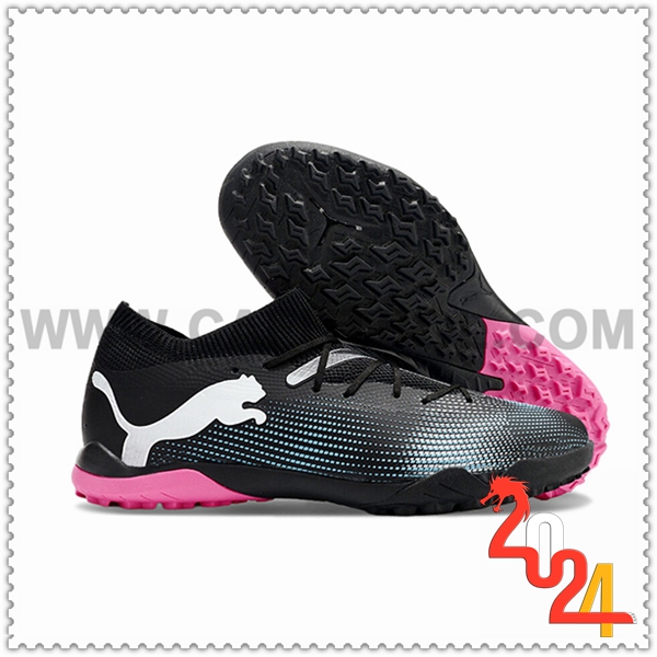 PUMA Zapatos Futbol FUTURE 7 ULTIMATE TF Negro/Blanco/Rosa