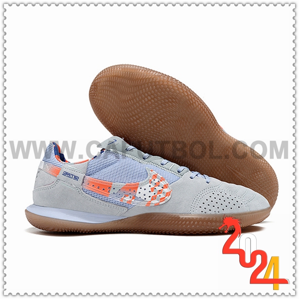 Nike Zapatos Futbol Streetgato Gris/Azul/Naranja