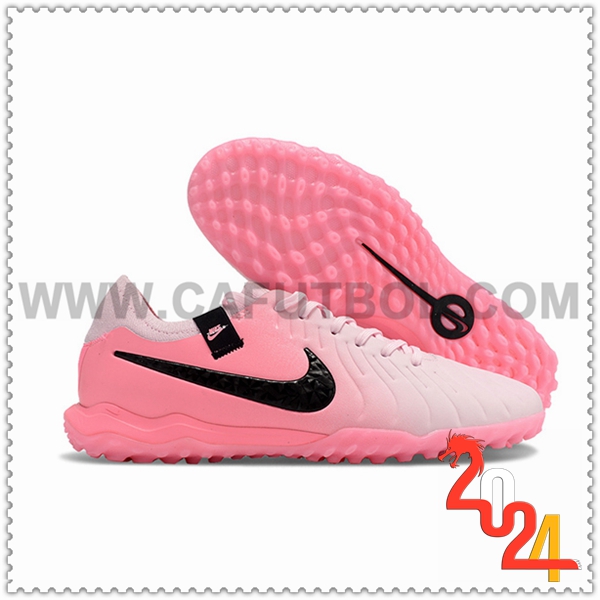 Nike Zapatos Futbol Tiempo Legend X PRO TF Negro/Rosa