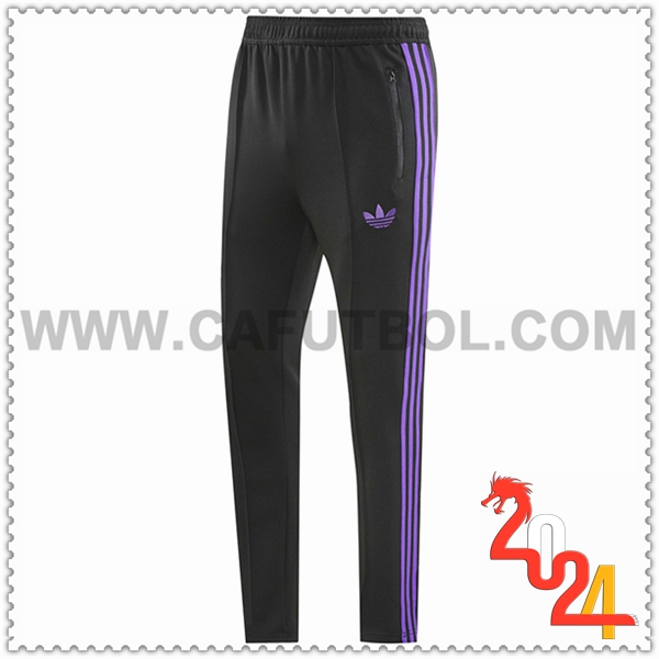 Pantalones Entrenamiento Adidas Negro/Violeta 2024 2025