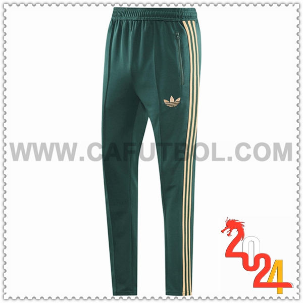 Pantalones Entrenamiento Adidas Verde/Amarillo 2024 2025