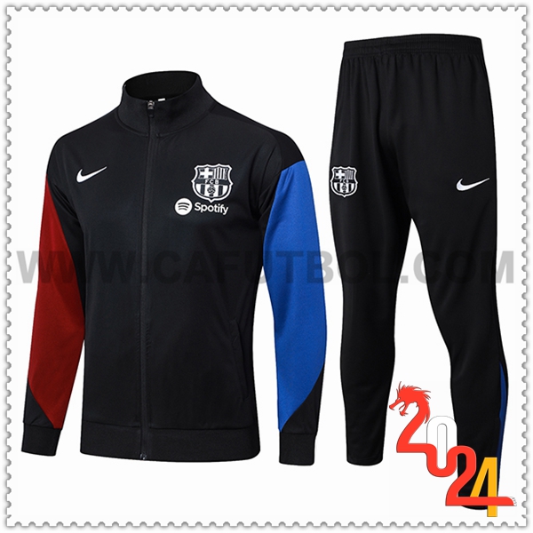 Chandal Chaquetas Futbol FC Barcelona Negro/Rojo/Azul 2024 2025