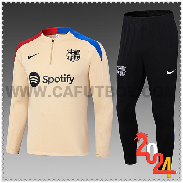 Chandal Futbol FC Barcelona Ninos Beige/Azul/Rojo 2024 2025