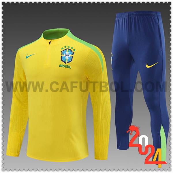 Chandal Futbol Brasil Ninos Amarillo/Verde 2024 2025