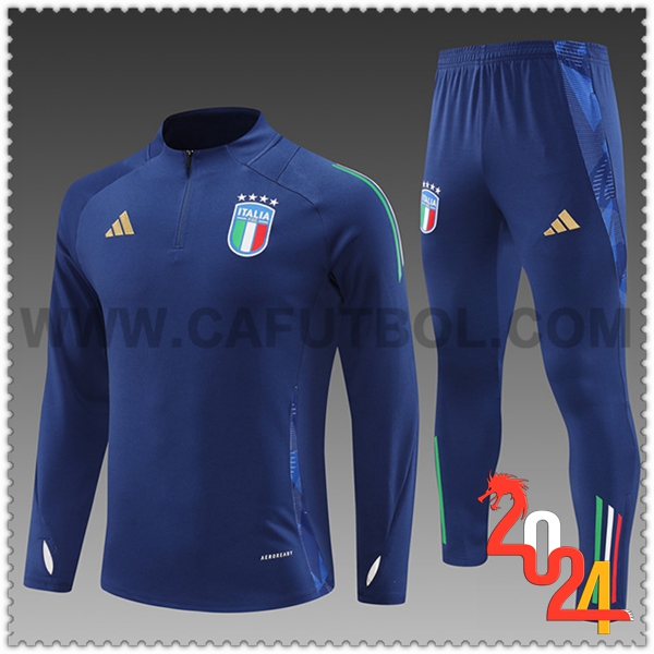 Chandal Futbol Italia Ninos azul real 2024 2025