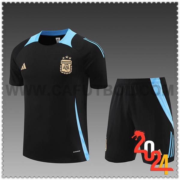 Camiseta Entrenamiento Argentina Ninos Negro/Azul 2024 2025