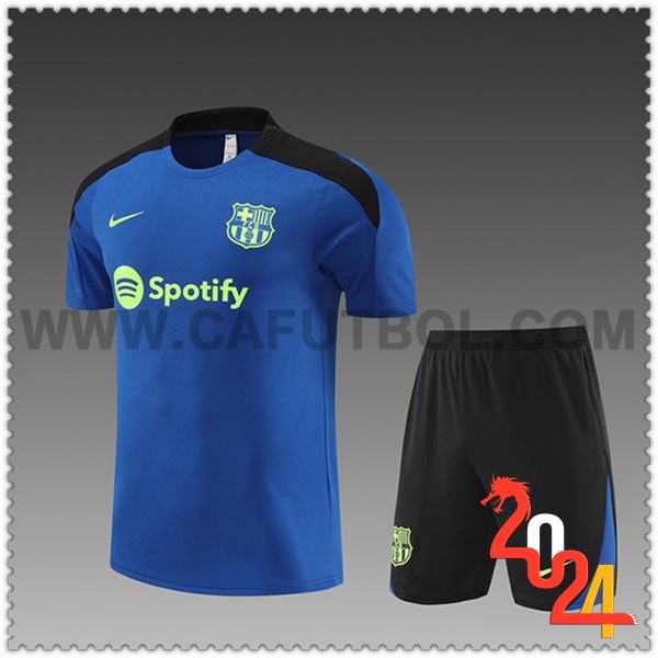 Camiseta Entrenamiento FC Barcelona Ninos Azul/Negro 2024 2025