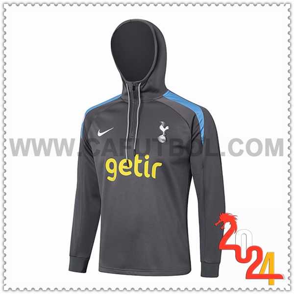 Chaqueta Con Capucha Tottenham Hotspur Gris Oscuro 2024 2025