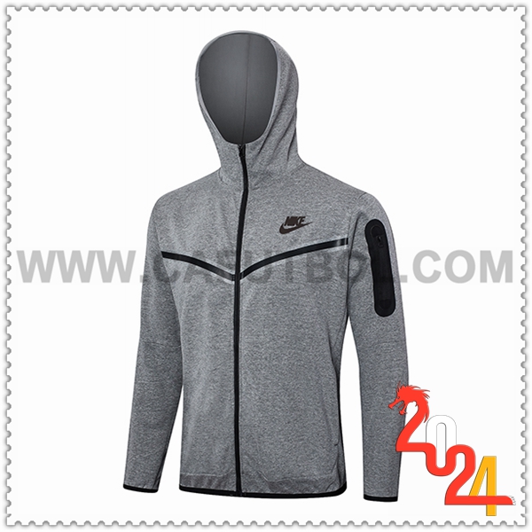 Chaqueta Con Capucha Nike Gris 2024 2025